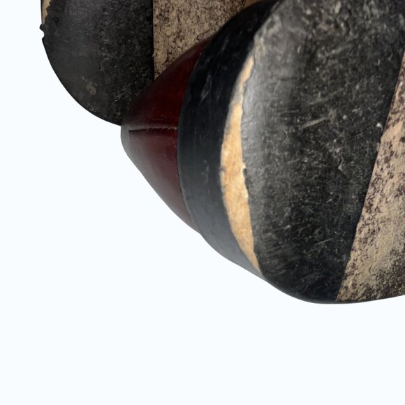 Johnston & Murphys Mens Cap-Toe Oxford Dress Shoes Sz 8.5 Burgundy Leather Italy - Picture 12 of 15